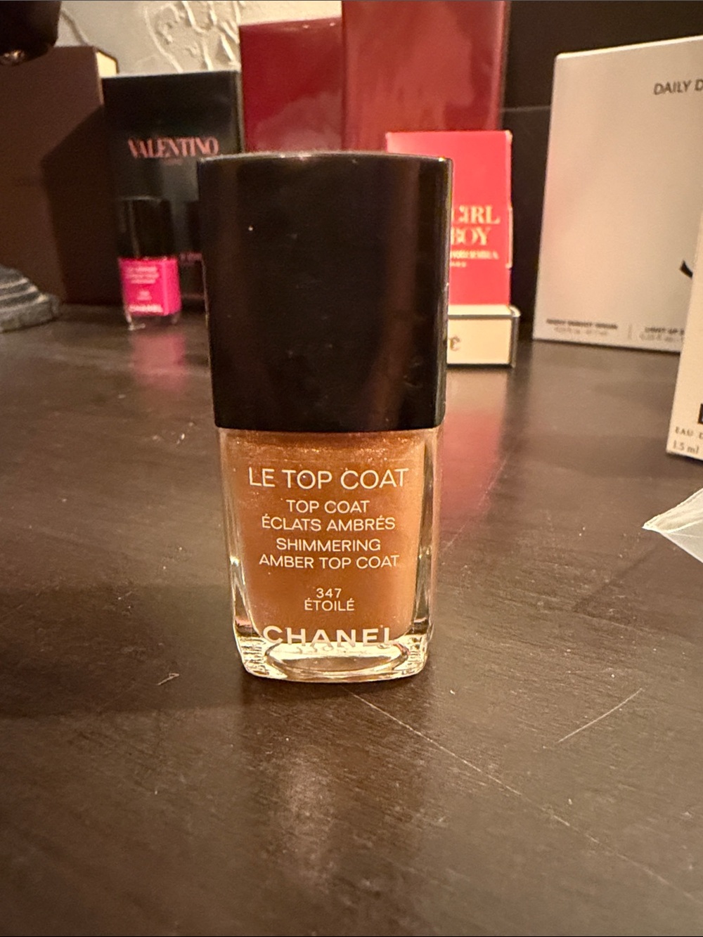 CHANEL Shimmering Amber Le Top Coat 347 Étoilé - Amber Gold